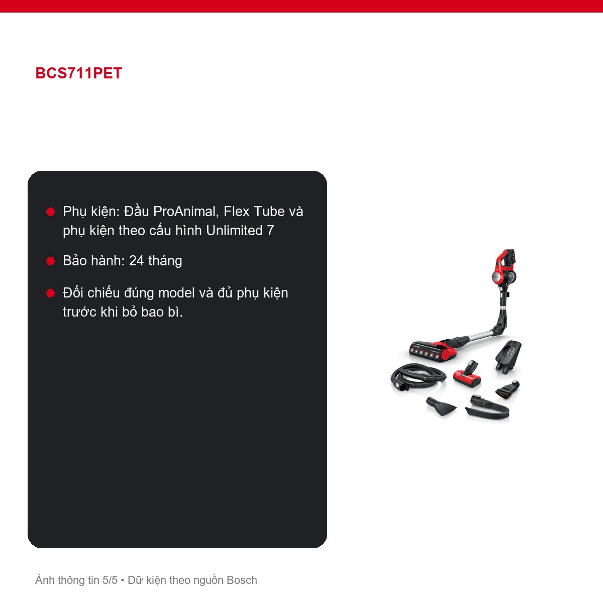 Pin và hộp bụi Bosch BCS711PET