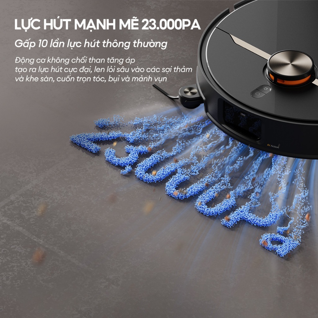 Lực hút tối đa 23.000 Pa của Deerma X80 Ultra