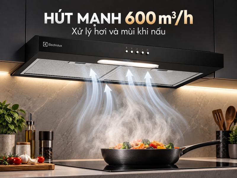 Electrolux ECF7311KB có thiết kế âm tủ cố định rộng 70 cm và thân máy cao 90 mm